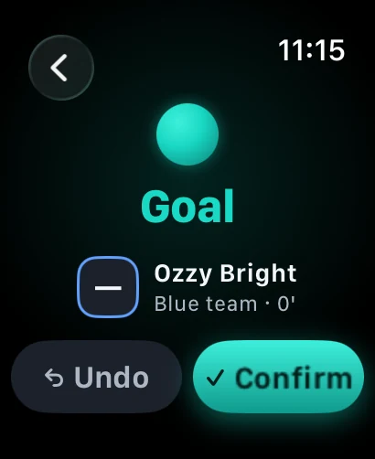 Apple Watch: goal, undo or confirm